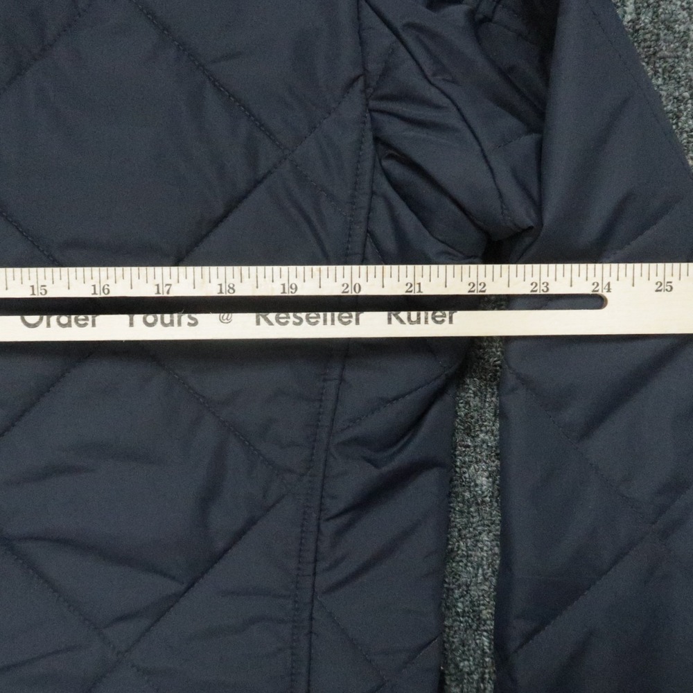 J Crew Jacket Mens Medium Blue Full Zip Snap Quilted Chore Barn Lined Insulated - Picture 7 of 9